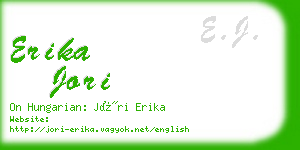 erika jori business card